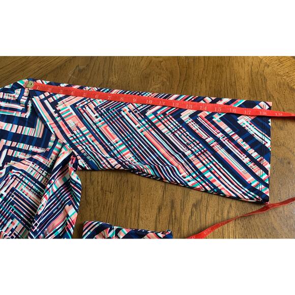 Tacera Geometric Colorful  Keyhole Neck Shift Dress Size L - Picture 9 of 9